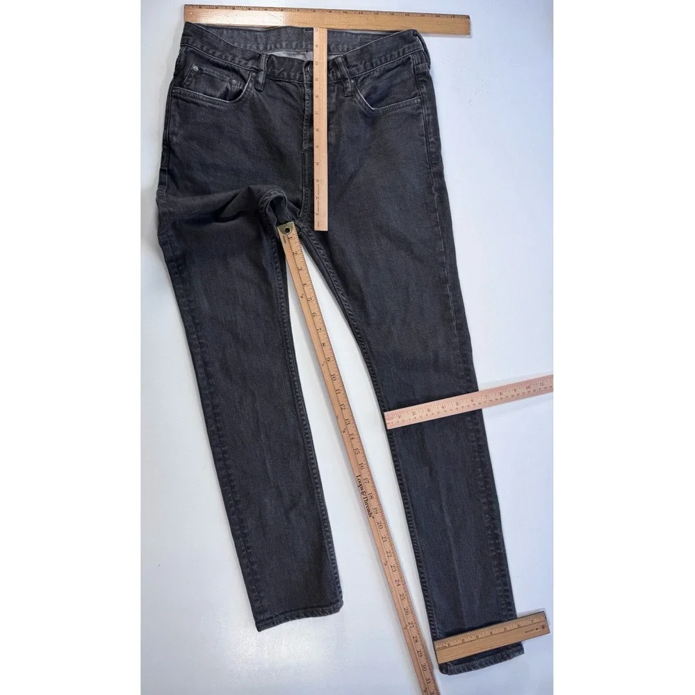 ALL SAINTS Jeans Denim Travolta Cigarette Button Fly Slim Skinny Mens 30x31 Gray